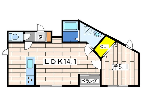 メープルテラスの物件間取画像